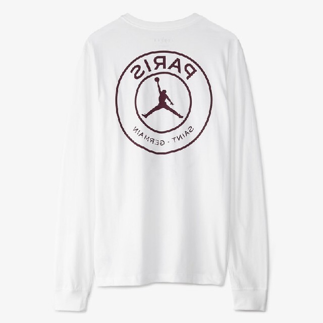 NIKE(ナイキ)のサイズS パリサンジェルマン PSG ジョーダン Jordan ロンT 白 メンズのトップス(Tシャツ/カットソー(七分/長袖))の商品写真