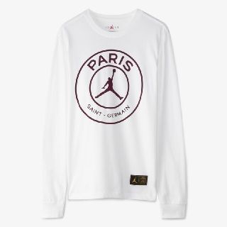 ナイキ(NIKE)のサイズS パリサンジェルマン PSG ジョーダン Jordan ロンT 白(Tシャツ/カットソー(七分/長袖))