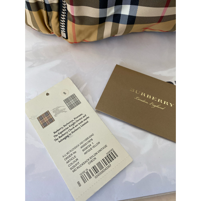 BURBERRY(バーバリー)の ※正規品Burberry 新品同様 レディースのバッグ(リュック/バックパック)の商品写真