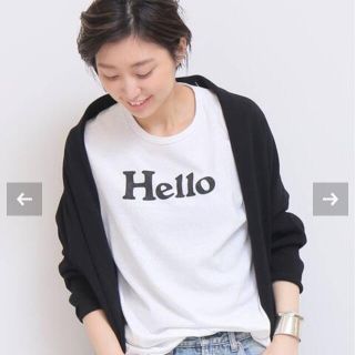 マディソンブルー(MADISONBLUE)のMADISONBLUE HALLO Tシャツ　白　01サイズ　未着用(Tシャツ(半袖/袖なし))