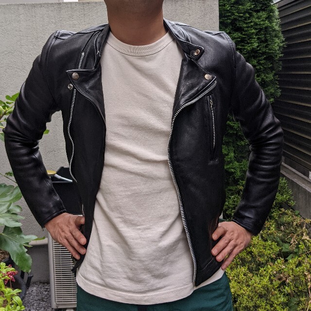 Schott × studious × attachment ダブルライダースM | www.tspea.org