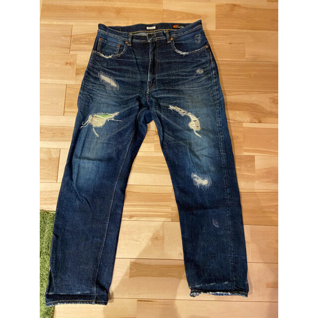 ★W34★G1950×warehouse★コラボ★ダメージジーンズ denim