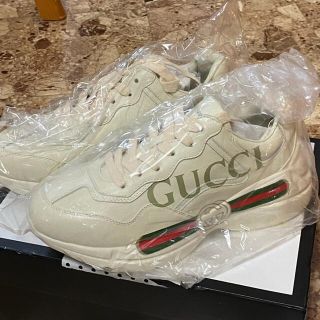 グッチ(Gucci)の【GUCCI】ロゴレザースニーカー(スニーカー)