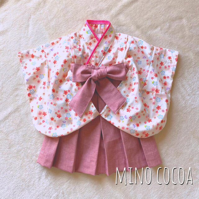 handmade baby HAKAMA 70-80cm(ネコポス) キッズ/ベビー/マタニティのベビー服(~85cm)(和服/着物)の商品写真