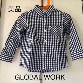 グローバルワーク(GLOBAL WORK)の美品☆グローバルワーク キッズ　チェックシャツ(ブラウス)