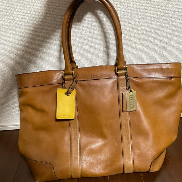 コーチ トートバッグ 男女兼用　COACH MENS 本革 レザートラベルバッグ