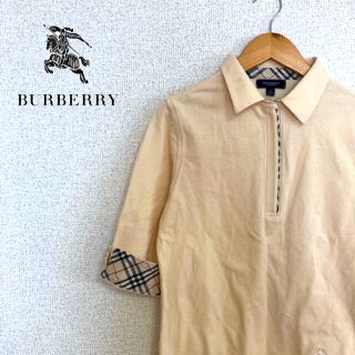 バーバリー(BURBERRY)のBURBERRY LONDON バーバリー　ポロシャツ　長袖　ベージュ(ポロシャツ)