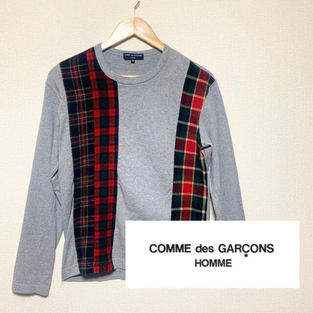 激レア！【COMME des GARCONS】チェック切り替え　長袖カットソー