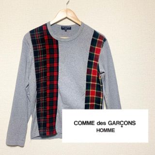 コムデギャルソン(COMME des GARCONS)の激レア！【COMME des GARCONS】チェック切り替え　長袖カットソー(Tシャツ/カットソー(七分/長袖))