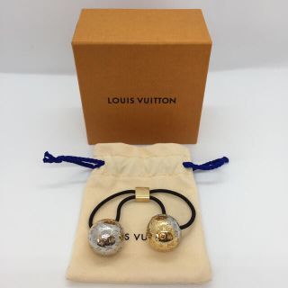 【未使用】ルイヴィトン ヘアアクセサリー シュシュ・ナノグラムプラネットLV