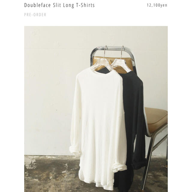 専用Doubleface Slit Long T-Shirts 黒