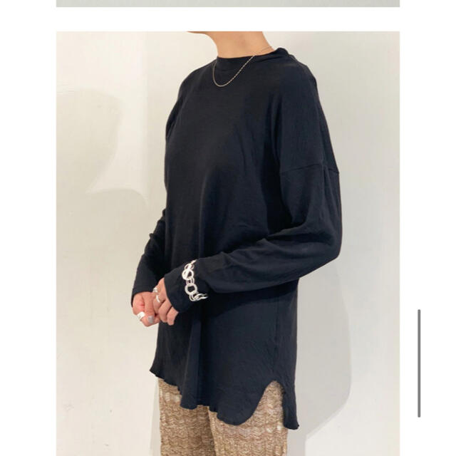 専用Doubleface Slit Long T-Shirts 黒