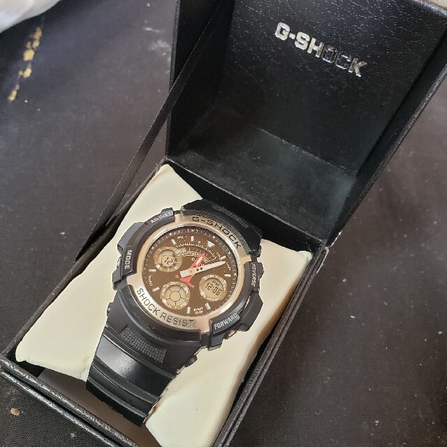 G-SHOCK(ジーショック)の元箱付 CASIO カシオ G-SHOCK ジーショック AW-590 ブラック メンズの時計(その他)の商品写真