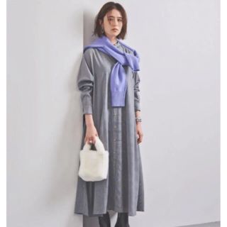 ユナイテッドアローズ(UNITED ARROWS)の最終お値下げ　UWSC チェック ロング シャツワンピース　36(ロングワンピース/マキシワンピース)