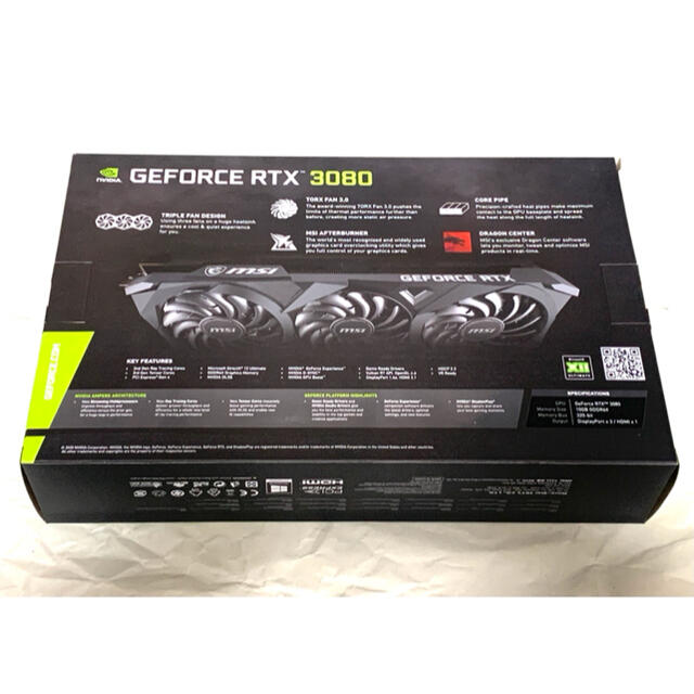 新品　MSI　GeForce RTX 3080 VENTUS 3X 10G OC スマホ/家電/カメラのPC/タブレット(PCパーツ)の商品写真