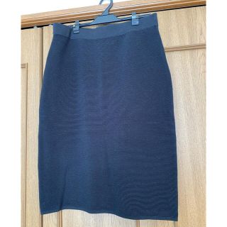 ユニクロ(UNIQLO)のUNIQLO☆リップルペンシルスカート 黒 XXL(ひざ丈スカート)