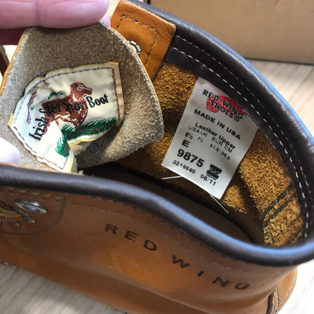 REDWING(レッドウィング)の超美品　レッドウィング　9875復刻犬タグアイリッシュセッター　別注US8.5 メンズの靴/シューズ(ブーツ)の商品写真