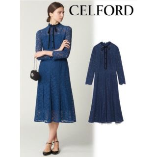 フォクシー(FOXEY)の【※専用】CELFORD ワンピース　ライトグレー　サイズ:38(M)(ロングワンピース/マキシワンピース)