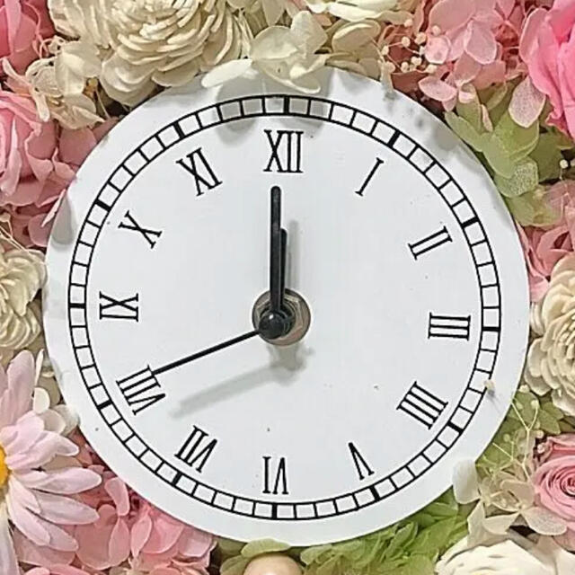お値下げ♡春の花時計（プリザーブドフラワー）♪(๑･̑◡･̑๑)