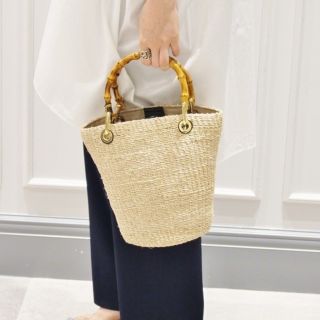 プラージュ(Plage)の【美品】VIOLAd'ORO◆バンブーバスケットバッグ◆かごバッグ◆(かごバッグ/ストローバッグ)