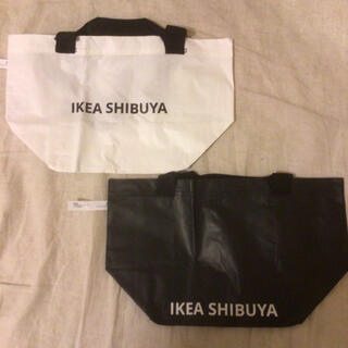 イケア(IKEA)の【新品】IKEA渋谷店限定　ロゴ　エコバッグ　S　白と黒  セット(エコバッグ)