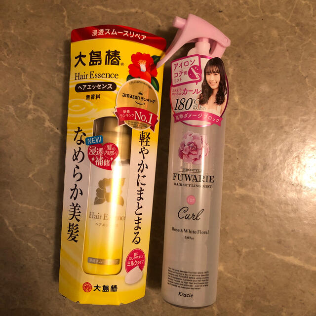 大島椿(オオシマツバキ)の大島椿 ヘアエッセンス(100ml)&FUWARIEカールキープミスト コスメ/美容のヘアケア/スタイリング(トリートメント)の商品写真