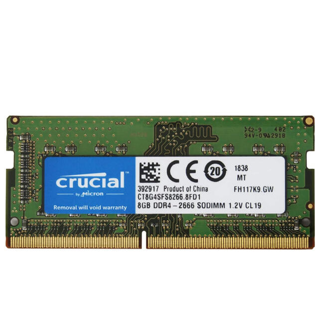 Crucial ノートPC用 メモリ PC4-21300(DDR4-2666)