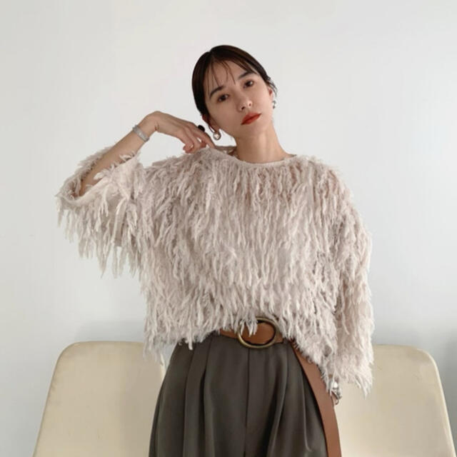 Clane FRINGE LACE TOPS レディースのトップス(シャツ/ブラウス(長袖/七分))の商品写真