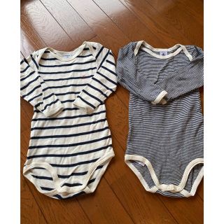 プチバトー(PETIT BATEAU)のプチバトーとギャップのロンパース計3点(ロンパース)