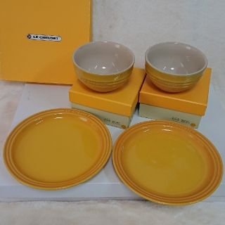 ルクルーゼ(LE CREUSET)のル・クルーゼ   デジョン イエロー プレート19 ライスボウル(食器)