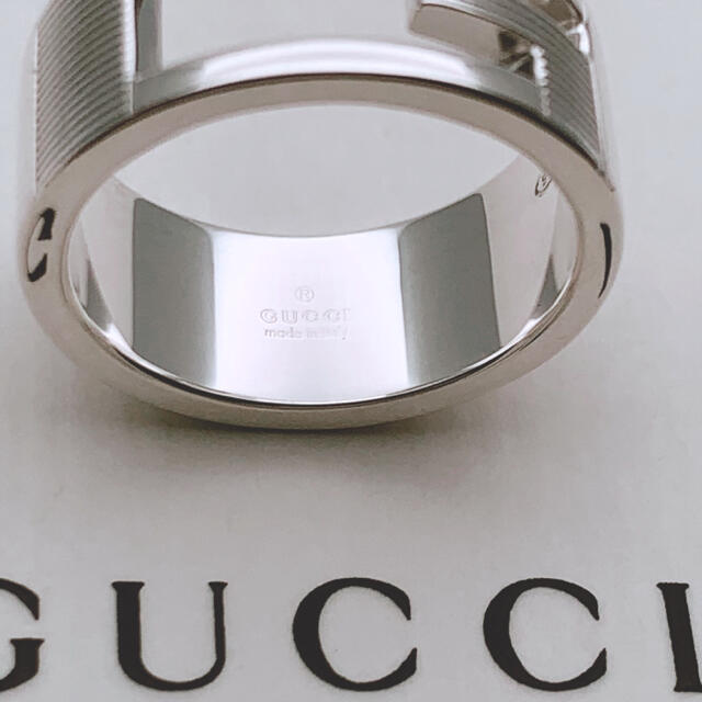 Gucci(グッチ)のgucci グッチ Gリング ブランデッドG 11号 美品 レディースのアクセサリー(リング(指輪))の商品写真