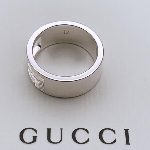 Gucci(グッチ)のgucci グッチ Gリング ブランデッドG 11号 美品 レディースのアクセサリー(リング(指輪))の商品写真