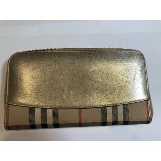 バーバリー(BURBERRY)のBurberry 長財布　ゴールド(財布)