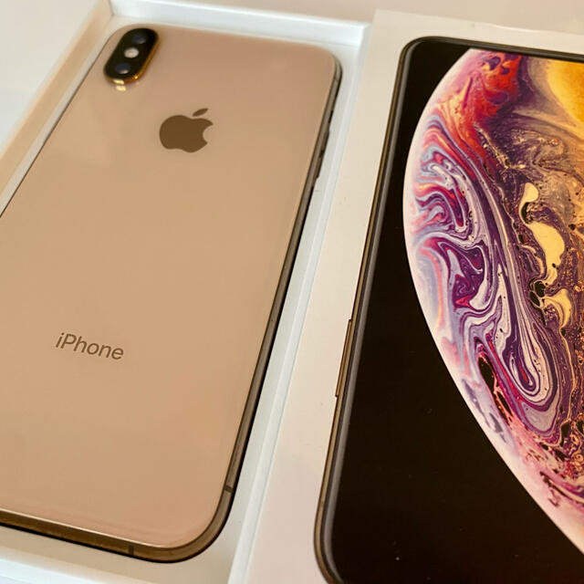 iPhone Xs Gold 256GB SIMフリー （SB）初期化済みバッテリー