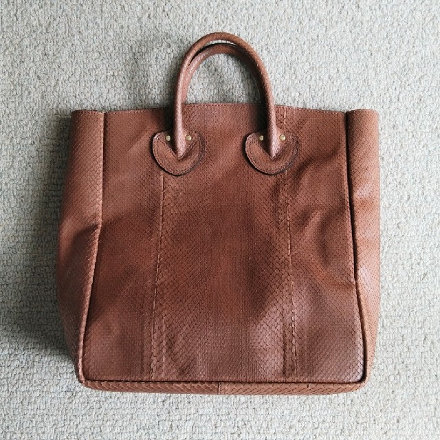 【美品】FRAMeWORK◆YOUNG＆OLSEN パイソンTOTE M◆