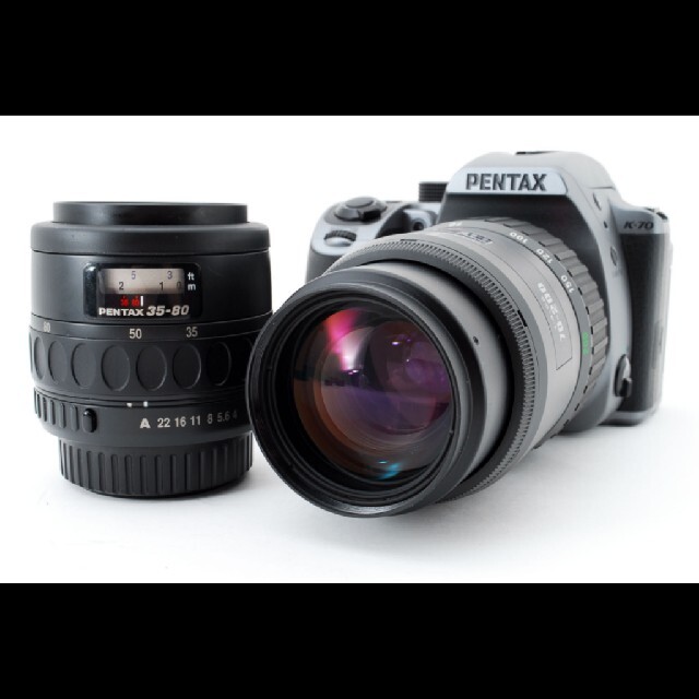 ペンタックス Pentax K-70 Wレンズセット グレー#742541 ペンタックス Pentax K-70 Wレンズセット グレー#742541