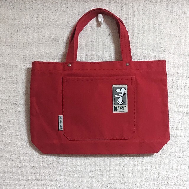 一澤信三郎帆布×スヌーピー コラボ トートバッグ 赤色 Sサイズ一澤帆布