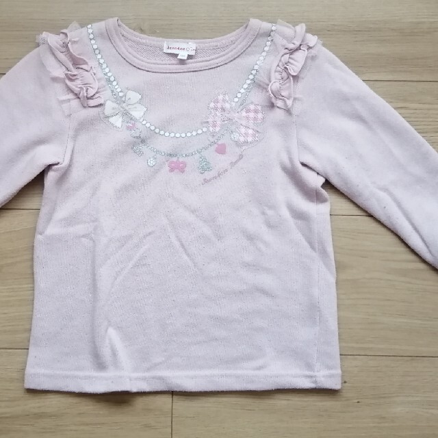 3can4on(サンカンシオン)のネックレスプリント長袖カットソー キッズ/ベビー/マタニティのキッズ服女の子用(90cm~)(Tシャツ/カットソー)の商品写真