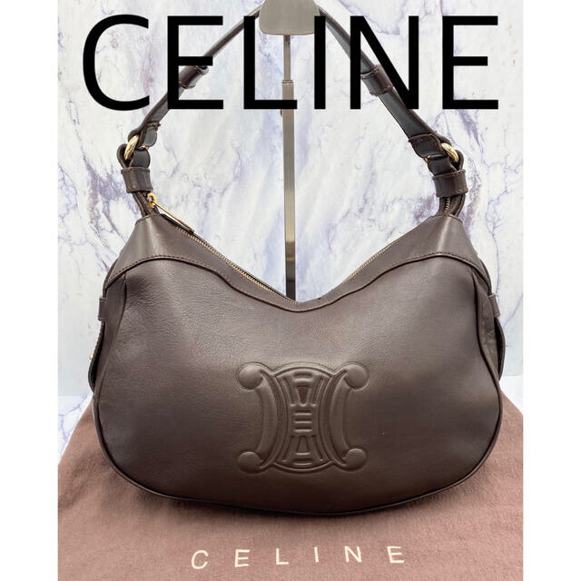 リペカショップCELINE ヴィンテージ　トリオンフ　ブラゾン　ハンドバッグ　保存袋カード付き