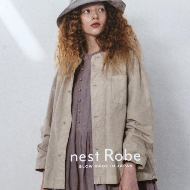 nest Robe(ネストローブ)のnest robe（ネストローブ）| 近江晒馬布シャツジャケット レディースのトップス(シャツ/ブラウス(長袖/七分))の商品写真