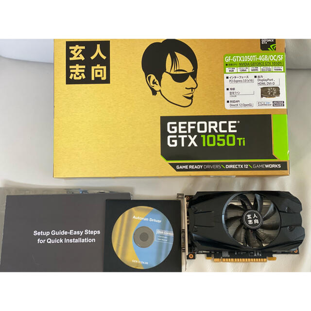 完璧 玄人志向 GEFOCE GF-GTX1050Ti-E4GB/DF3 GTX1050Ti 4GB - www