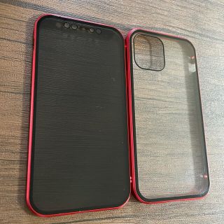 iPhone12、iPhone12Pro 360°フルカバーケース 赤色(iPhoneケース)