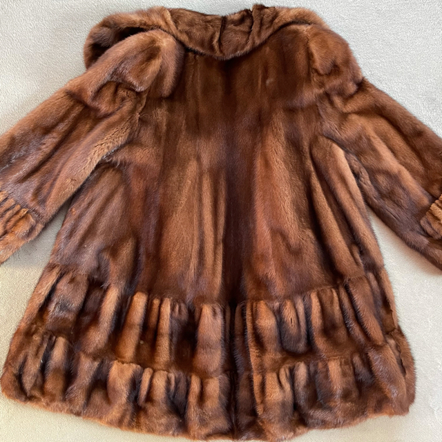 シルバー/レッド イタリア正規品【ICRISTALLI】 ミンク 毛皮 コート