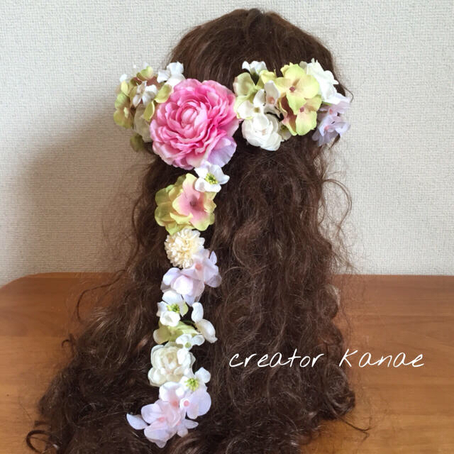 no.300 造花の髪飾り レディースのヘアアクセサリー(ヘアピン)の商品写真