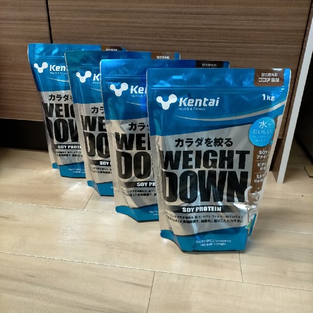 ソイプロテインKentai ソイプロテイン ココア風味1kg 4個セット