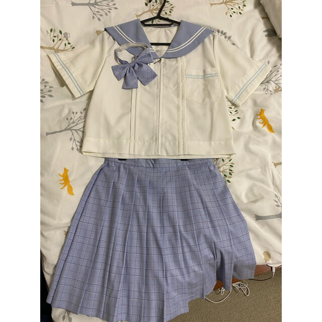 美品コスプレセーラ服セット学生服水色可愛い女子高生JK制服