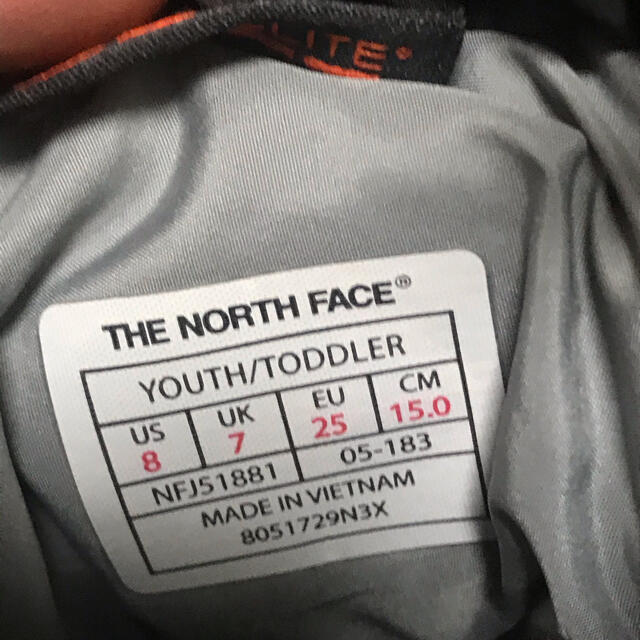 THE NORTH FACE(ザノースフェイス)のTHE north faceザノースフェイスヌプシブーツ キッズ/ベビー/マタニティのキッズ靴/シューズ(15cm~)(ブーツ)の商品写真