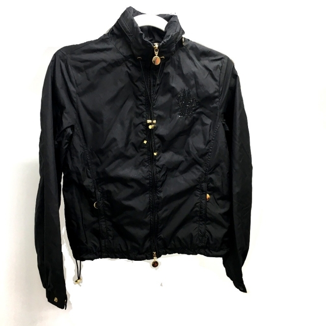 Moncler モンクレール ロゴ ジャケット スパンコール ブラック約62cm肩幅
