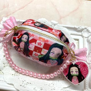 りぼんbonbonぽーち＊鬼滅の刃　禰󠄀豆子風♡①(ファッション雑貨)