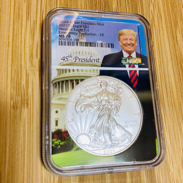 トランプ大統領ラベル 緊急製造品 NGC MS70 - 貨幣